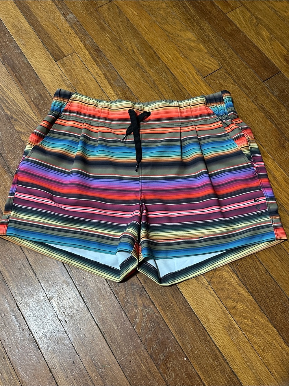 Kavu Women’s Tepic Sunrise Stripe Shorts, Large